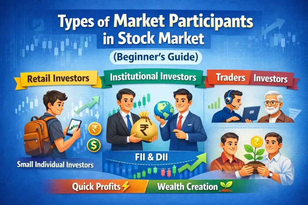 Types of Market Participants in Stock Market (Beginner’s Guide)